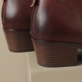 Camille | Luxurious Ankle Boots with Low Heels