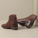Camille | Luxurious Ankle Boots with Low Heels