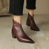 Camille | Luxurious Ankle Boots with Low Heels