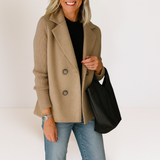Marta™ | Elegáns Kabát Kötött Ujjakkal